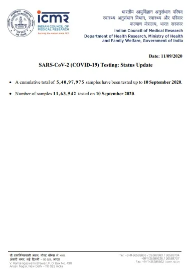 india coronavirus samples tested icmr 